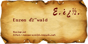 Eszes Évald névjegykártya